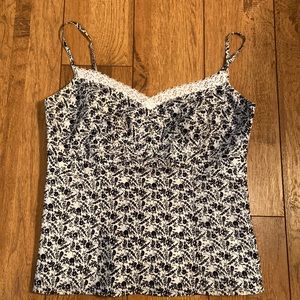 Black and White Halter Top Tank Cami
